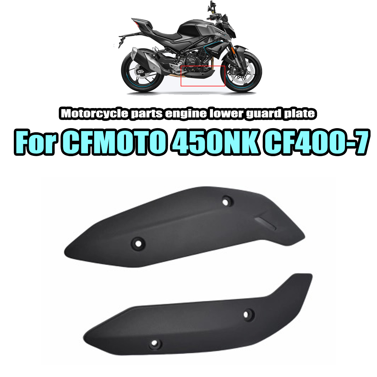 Motorcycle Engine Parts - Cubiertas Inferiores de Plástico para Motor