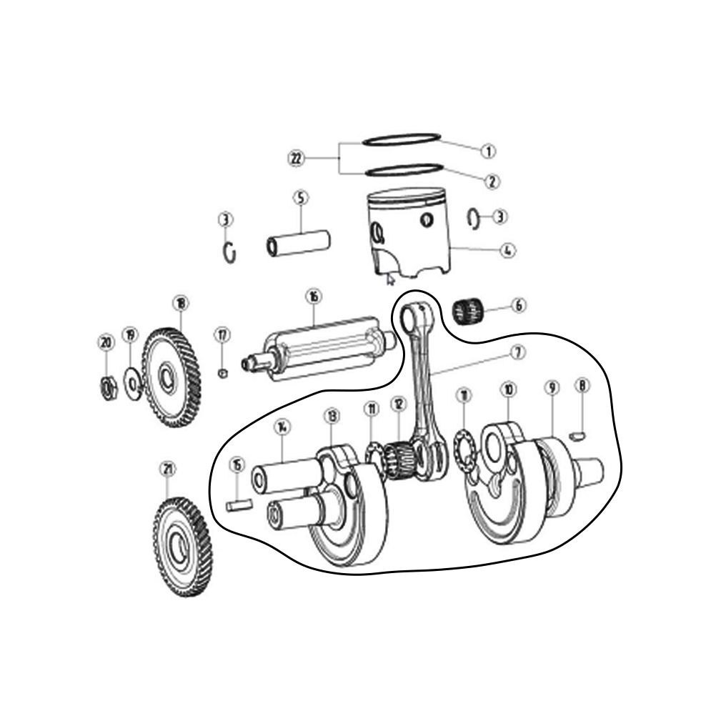 Conjunto de biela de cigüeñal  - Motorcycle Crankshaft reseña y precio