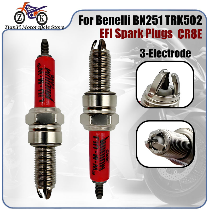 1 Uds CR8E 3 electrodos EFI mo - Motorcycle Spark Plug reseña y precio